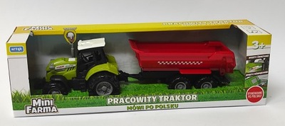 Traktor plastikowy z przyczepą