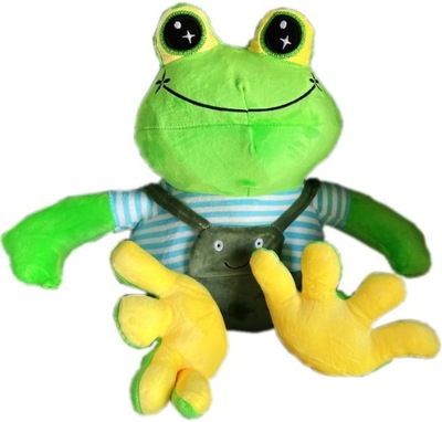 DUŻA ŻABA maskotka z KOCYKIEM mascot frog PRZYTULANKA PODUSIA 3W1