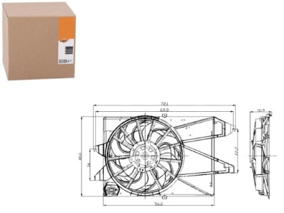 Nrf вентилятор радіатора ford mondeo 00-07 -ac фото №1