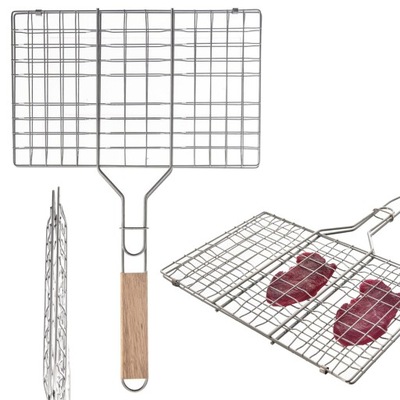 Dwustronny ruszt do grillowania 36 x 22,5cm kratka