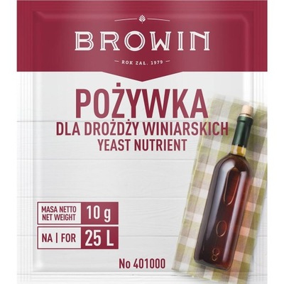 Pożywka dla drożdży winiarskich 10g BROWIN 25L