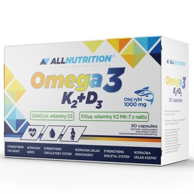 ALLNUTRITION OMEGA 3 D3 K2 30kap WITAMINY EPA DHA