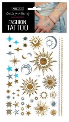 Estetica metaliczne zmywalne tatuaże GWIAZDKI