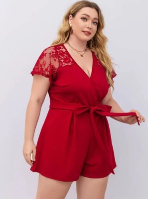 SHEIN PLUS SIZE KOMBINEZON Z KORONKĄ 46 VUI