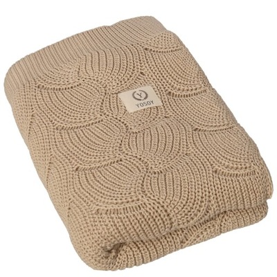 Yosoy kocyk bawełniany eco waves Beige KOC