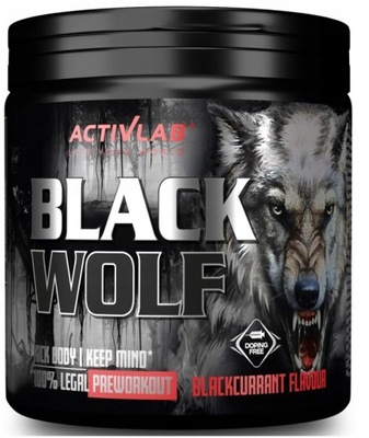 ACTIVLAB BLACK WOLF 300G BLACKCURRANT PRZEDTRENINGÓWKA MOC ENERGIA