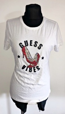 T-SHIRT KOSZULKA GUESS CYRKONIE 38 M