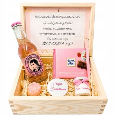 BOX dla ŚWIADKOWEJ PROŚBA O ŚWIADKOWANIE - PREZENT ŚLUB PYTANIE ŚWIADKOWA