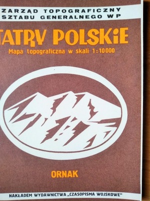 TATRY POLSKIE MAPA TOPOGRAFICZNA ORNAK