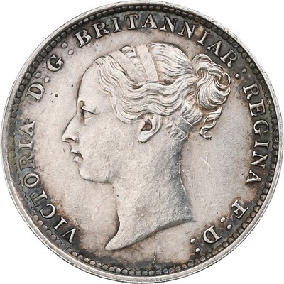 Wielka Brytania, Victoria, 3 Pence, 1881, Srebro,