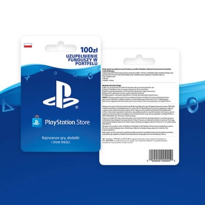 PlayStation Store 100 zł (PSN 100zł) - KLUCZ (faktura VAT 23%)