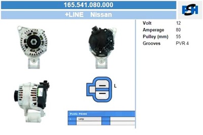 BV PSH ALTERNADOR NISSAN 80A ALTERNADOR  