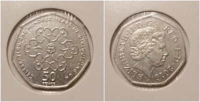 50 Pence 2010 r. Wielka Brytania