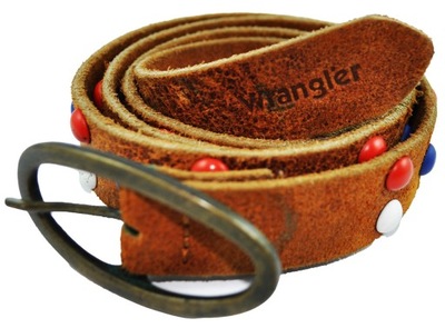 WRANGLER pasek skórzany doted BELT _ 85