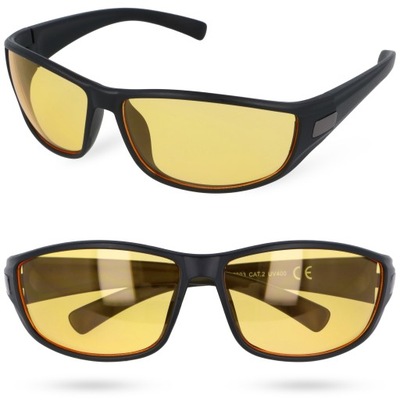 Okulary przeciwsłoneczne Sport rozjaśniające żółte