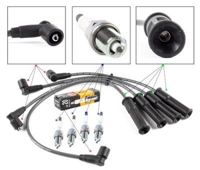 Дроти +свічки запалювання ngk renault logan express 1.6 07- фото №1