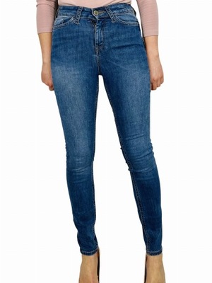 Jeansowe elastyczne spodnie rurki XXS 32 Miss Selfridge