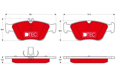 КОЛОДКИ ТОРМОЗНЫЕ - КОМПЛЕКТ DTEC COTEC GDB1205DTE