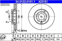 ATE DISCO DE FRENADO PARTE DELANTERA 256X22 V VW GOLF IV 97-/VW POLO IV  