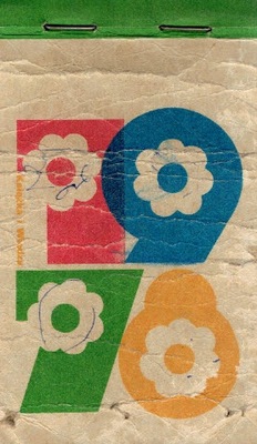 Kartka kalendarz zdzierak bloczkowy zrywany 1978