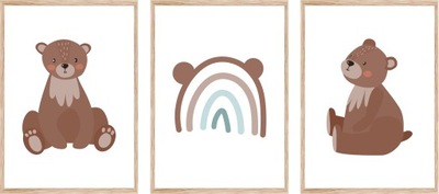 Zestaw plakatów dziecięcych A3 Niedźwiadek MIŚ