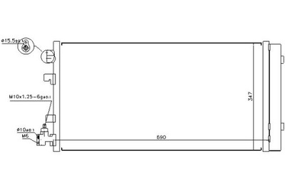 Nissens конденсатор кондиціонера renault grand sceni фото №1