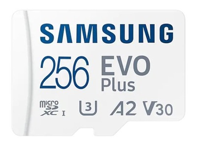 Samsung microSD Card EVO PLUS 256 GB, MicroSDXC, Flash memory class 10, SD