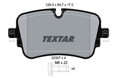 TEXTAR TRINKELĖS STABDŽIŲ GAL. AUDI A6 ALLROAD C8 A6 C8 A7 A8 D4 A8 D5 