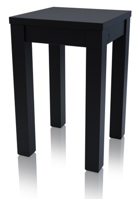 Taboret ERGO T drewniany twardy stołek czarny B22