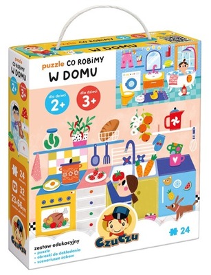 Puzzle Co robimy w domu dla dzieci: 2+ 3+