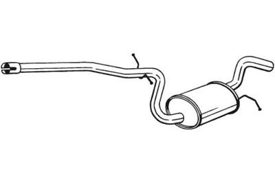 BOSAL ГЛУШИТЕЛЬ СИСТЕМЫ ВЫПУСКНОГО ЦЕНТРАЛЬНЫЙ SKODA OCTAVIA II VW GOLF V фото