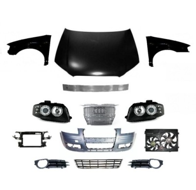 Audi a3 8p 03-08 перед бампер лампа капот крыло pas фото №1