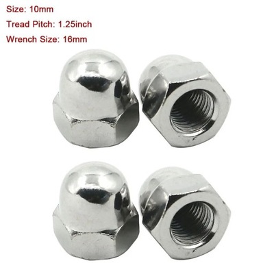 4PCS M6 M8 M10 DOME PLUG CAP NUT SCREW BOLT STAINLESS STEEL FOR HOND~23421