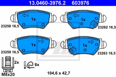 КОЛОДКИ ТОРМОЗНЫЕ - КОМПЛЕКТ 13.0460-3976.2