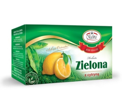 Malwa Herbata Zielona Cytrynowa 20 torebek