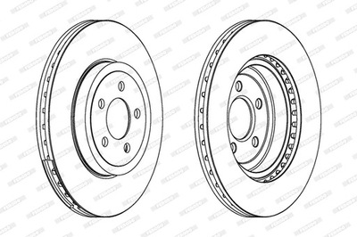 DISCOS DE FRENADO PARTE DELANTERA FERODO DDF1765C-1  