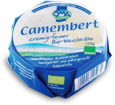 Ser camembert bio 50% tłuszczu w suchej masie 125