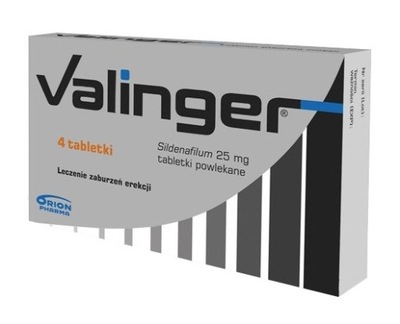 Valinger, 25mg, 4 tabletki