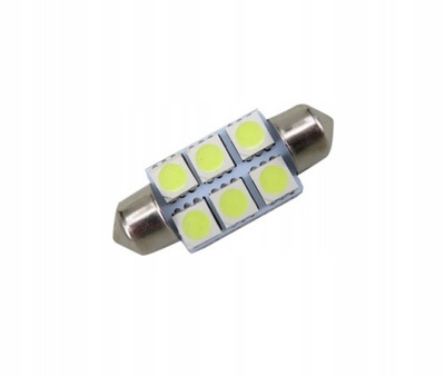 Żarówki ledowe C5W 41mm 6SMD 5050 oświetlenie C10W