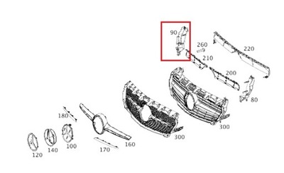 Mercedes cla w117 защита решётка правая фото №1