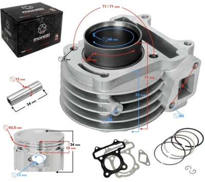 CILINDRAS MORETTI : SKUTERIO 4T 60CC 139QMB 