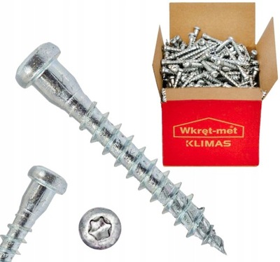 WKRĘTY DO ŁĄCZNIKÓW CIESIELSKICH 5x35mm KĄTOWNIKÓW TORX 250 szt KLIMAS