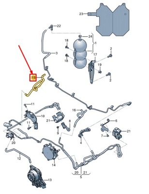 Audi a8 d5 двигатель вакуумный шланг 0p2131612f фото №1