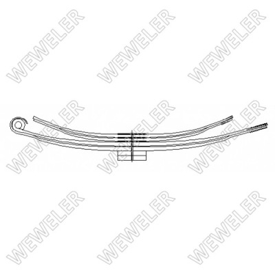 Ресора rvi weweler f023t224za76, o.e. 5010488214 фото №1