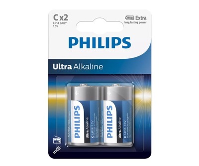 Baterie Philips Ultra Alkaline C LR14 2 sztuki