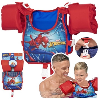 KAMIZELKA PIANKOWA Z RĘKAWKAMI SPIDER-MAN dla dzieci 3-6 LAT BESTWAY 98795