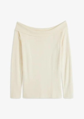 36/38 BPC Sweter off-shoulder w prążek