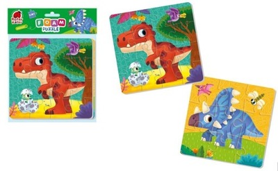PIANKOWE PUZZLE 2W1. DINOZAURY, ROTER KAFER