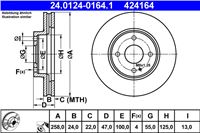 ATE ДИСК ТОРМОЗНОЙ ПЕРЕДНЯЯ 258X24 V MAZDA 323 VI 98-