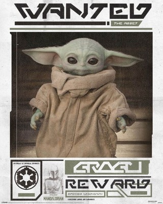 Plakat MANDALORIAN star wars Grogu yoda plakaty